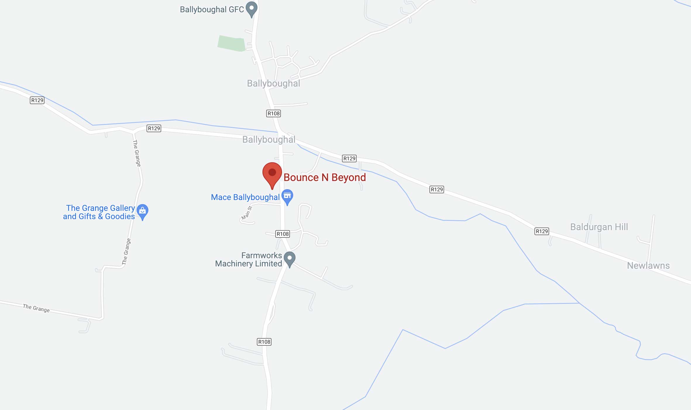 Map of the Ballyboughal area around Bounce n Beyond